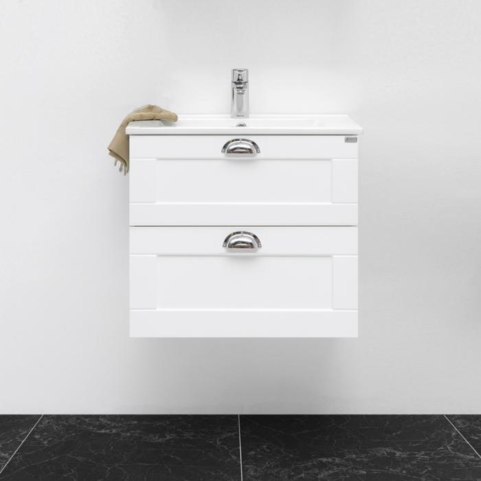 Kommod Slim H Vit matt med Ramlucka