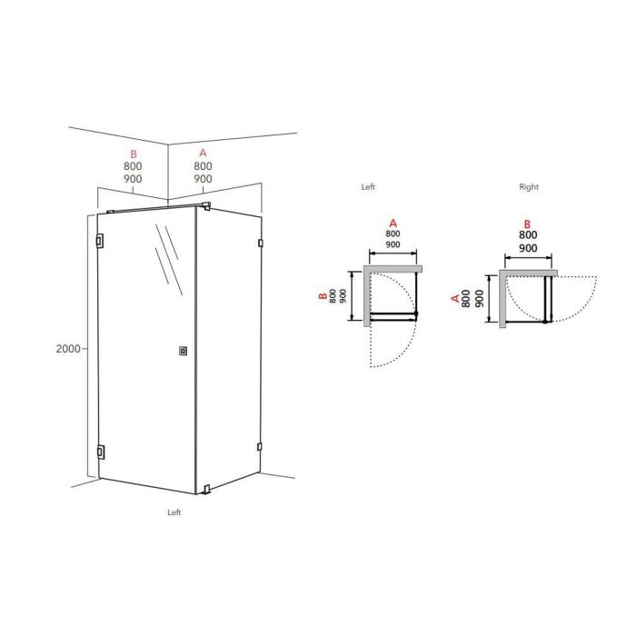 Duschhörna ARC 13 Original Klarglas