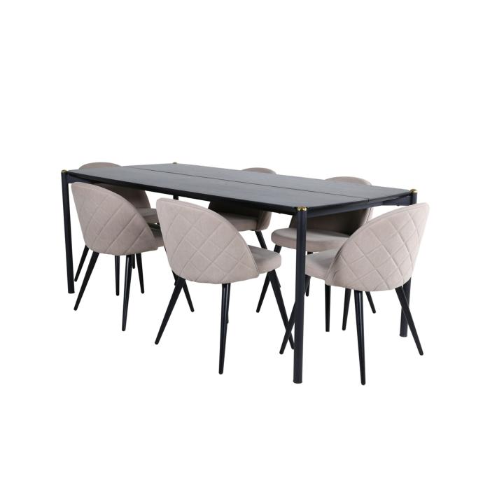 Rektangulär matgrupp Pelle, Velvet