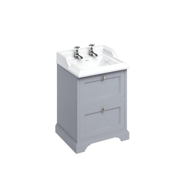 Kommod med Tvättställ 65 cm med 2 Lådor