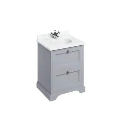 Kommod med Tv&auml;ttst&auml;ll 65 cm med 2 L&aring;dor & B&auml;nkskiva