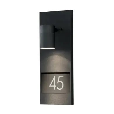 V&auml;gglampa Ute Modena GU10 med Husnummer
