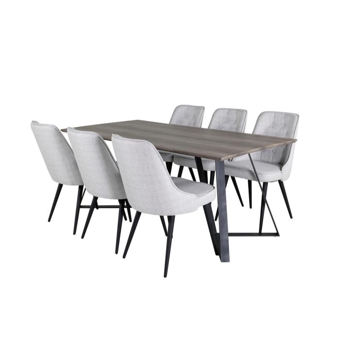 Rektangulär matgrupp Marina, Velvet Deluxe