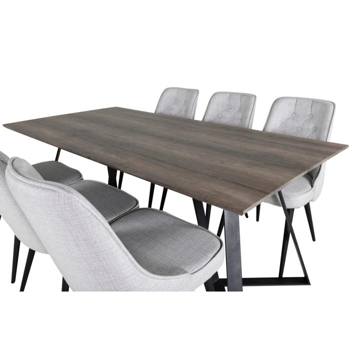Rektangulär matgrupp Marina, Velvet Deluxe