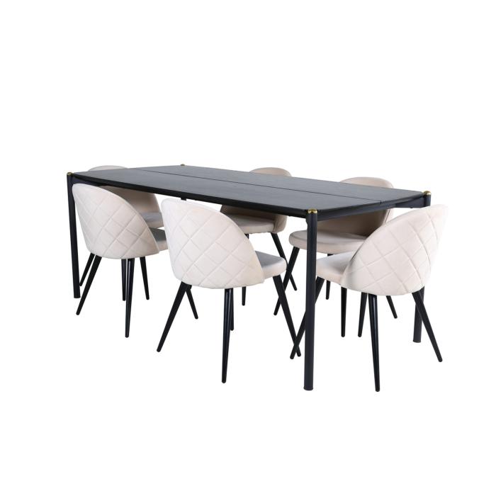 Rektangulär matgrupp Pelle, Velvet