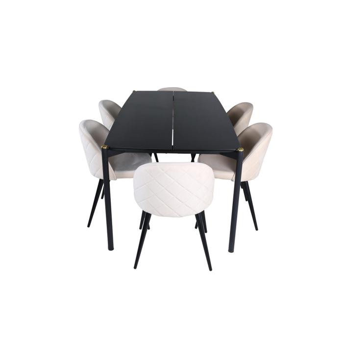 Rektangulär matgrupp Pelle, Velvet