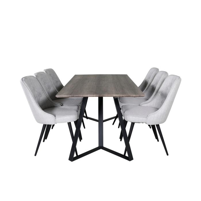 Rektangulär matgrupp Marina, Velvet Deluxe