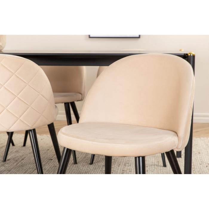 Rektangulär matgrupp Pelle, Velvet
