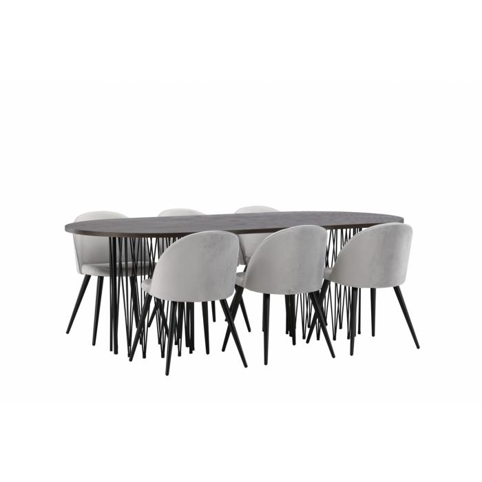Rektangulär matgrupp Stone, Velvet