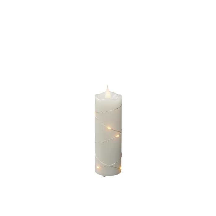 Dekorationsljus El Vaxljus varmvita micro LED timer 4/8h 2xAA