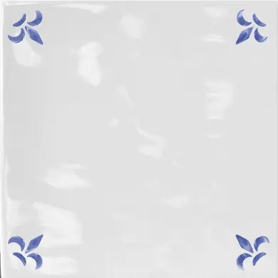 Flor de Lys Blue Gloss 15x15