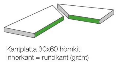 Xt20 Konkrete Cenere Hörnkit 30x60x2