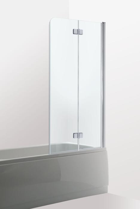 Badkarsvägg Modell 96 Kromoptik Klarglas