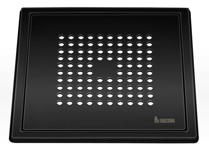 Golvbrunnsil Outline Rostfritt Stål, Mönster: Kvadrat