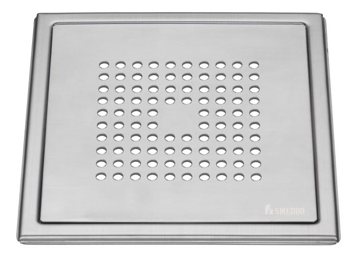 Golvbrunnsil Outline Rostfritt Stål, Mönster: Kvadrat