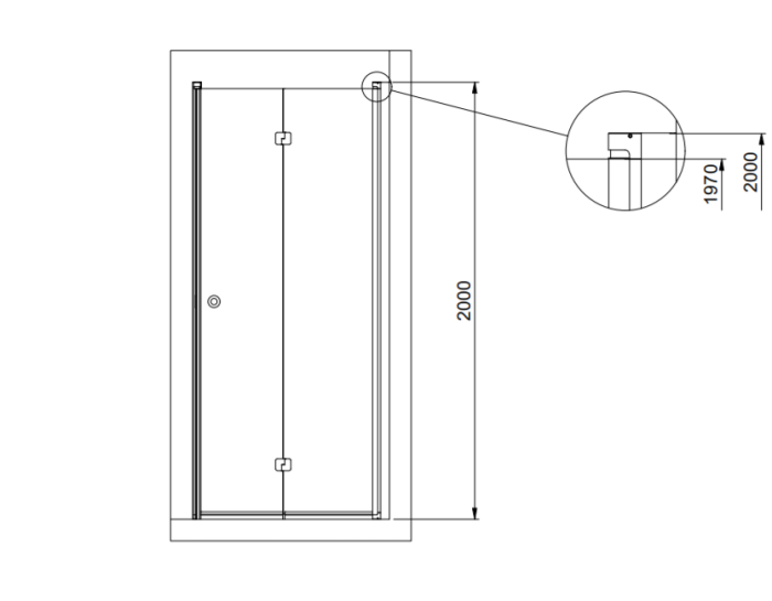 Duschhörna LINC 66 Flex Klarglas