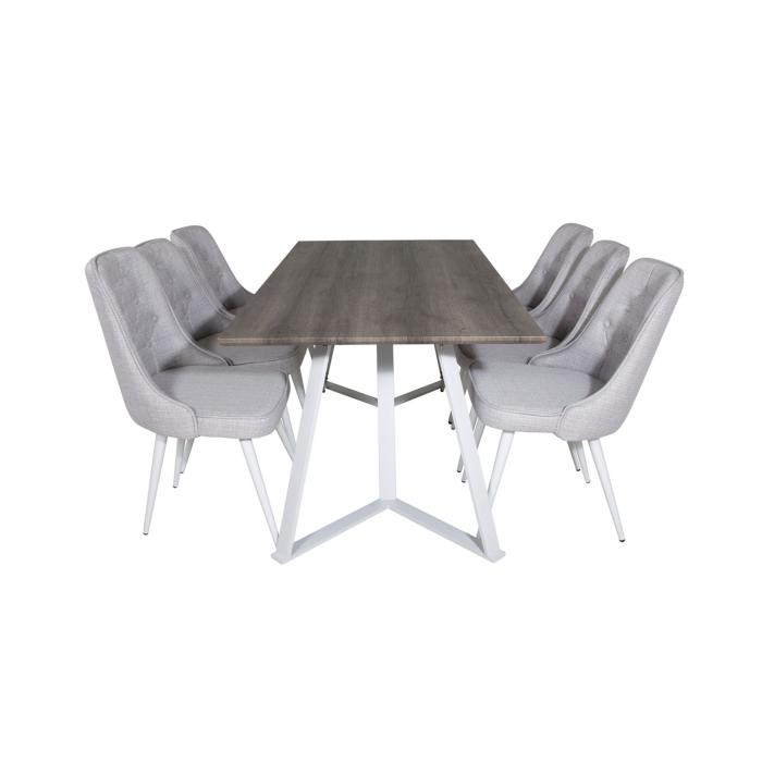 Rektangulär matgrupp Marina, Velvet Deluxe