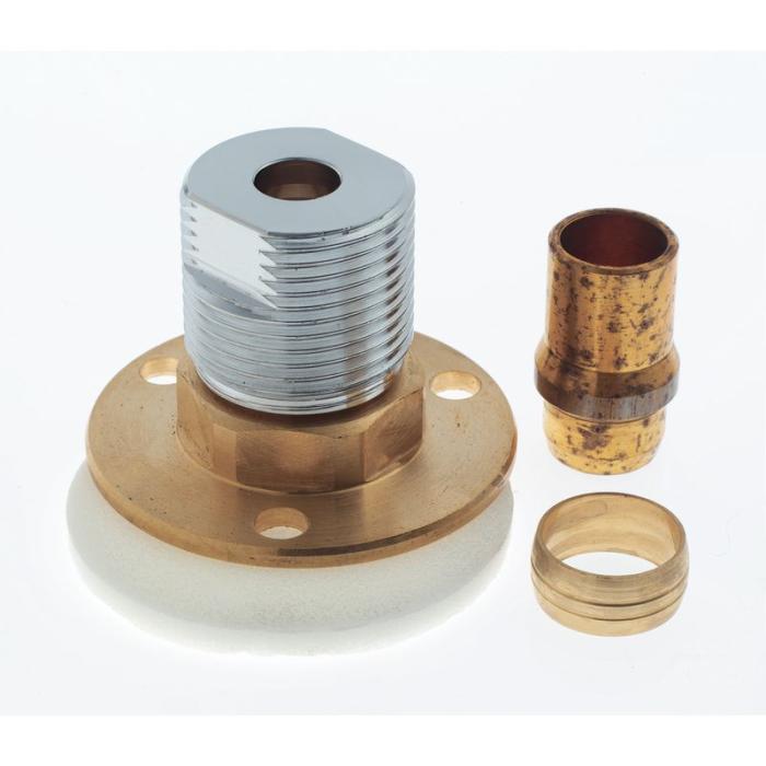 Väggfäste Singel G¾ Dold Rördragning 12/15 cu-rör Krom