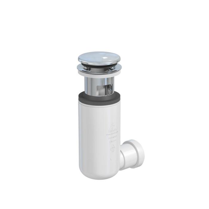 Vattenlås med Push-to-open Easyclean Vit Krom