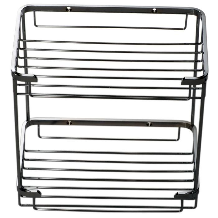 Trådkorg 2-plan Rostfritt Krom