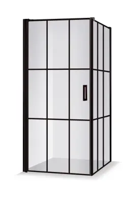 Duschhörna Swing Hörna Cube 870x902x2000 Mattsvart