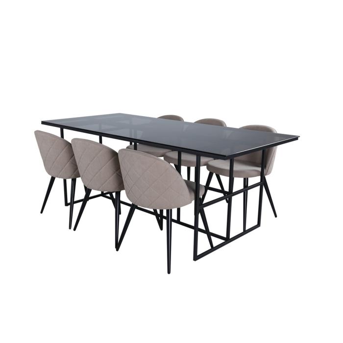 Rektangulär matgrupp Leif, Velvet
