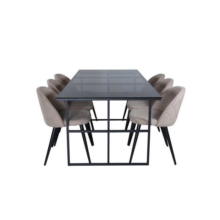 Rektangulär matgrupp Leif, Velvet