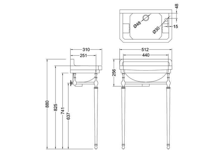 Ställning till Tvättställ Regal