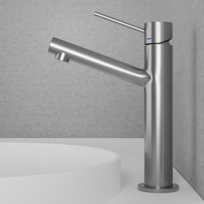 Tvättställsblandare Vector Medium Steel