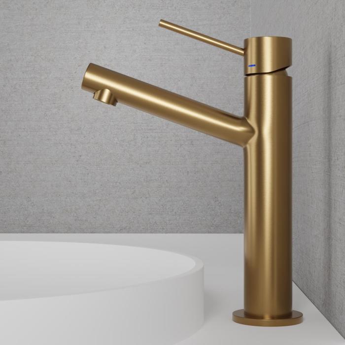 Tvättställsblandare Vector Medium Steel