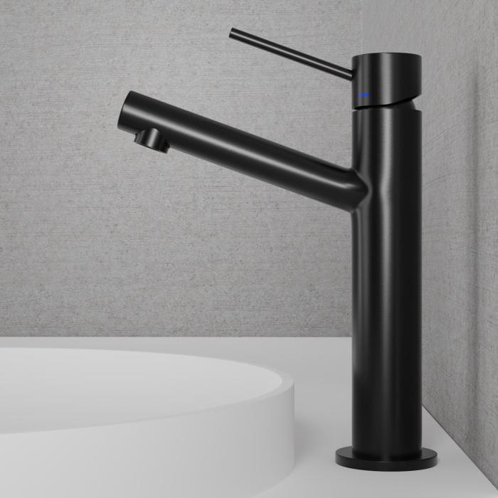 Tvättställsblandare Vector Medium Steel