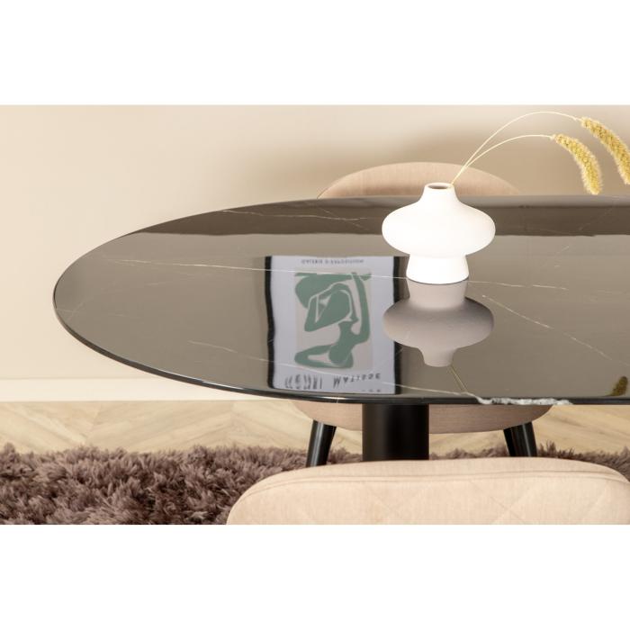 Oval Dining Set Pillan, Velvet