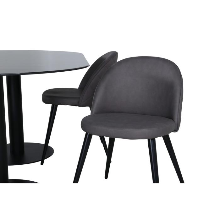 Oval Dining Set Pillan, Velvet