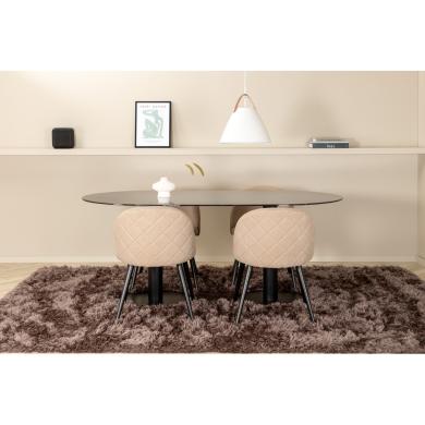 Oval Dining Set Pillan, Velvet