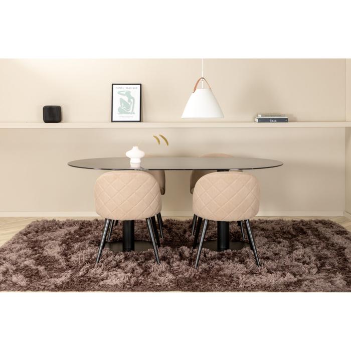 Oval Dining Set Pillan, Velvet