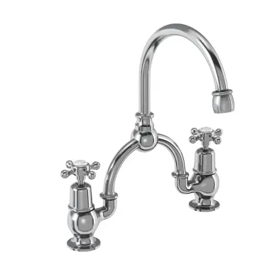 Tvättställsblandare Arch 23cm Krom Kvartsvred