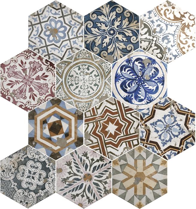 (Utgått) City hexagon terra 29,2x25,4