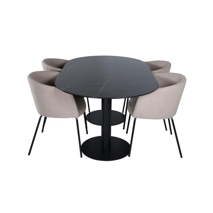 Oval Dining Set Pillan, Berit