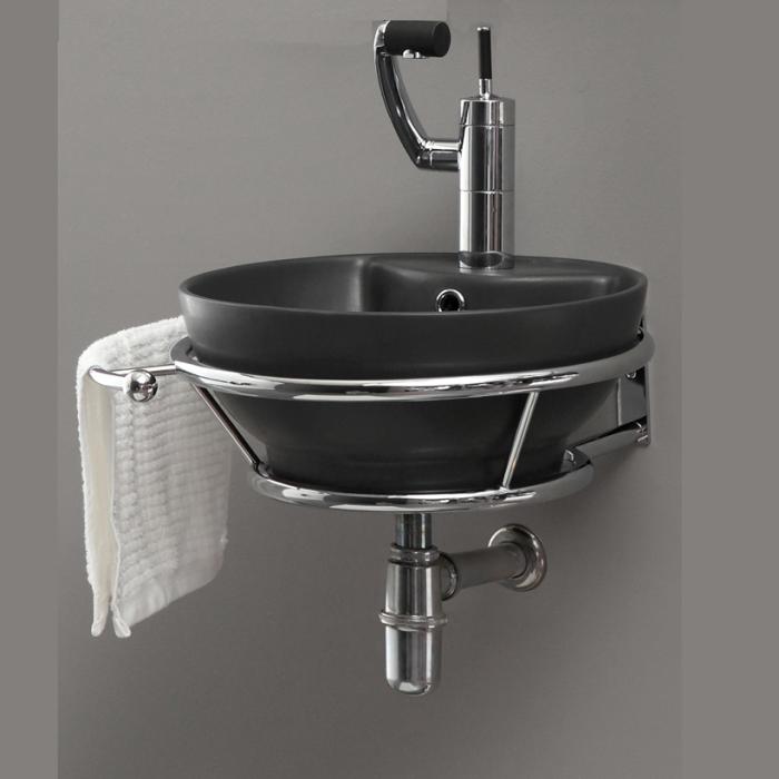 Diamante konsoll i krom vänster