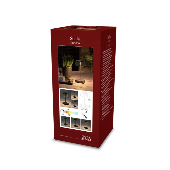 Bordslampa Ute Scilla USB Dimbar
