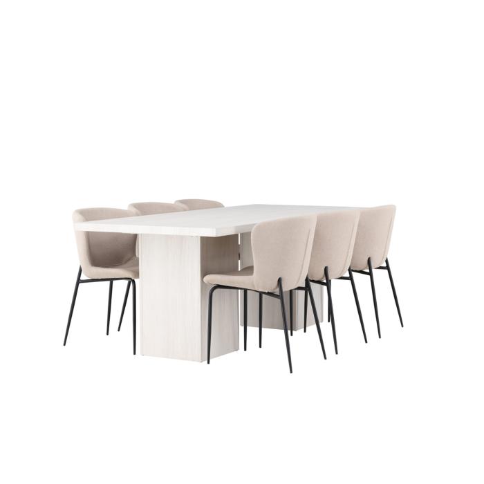 Rektangulär matgrupp Olga, Modesto
