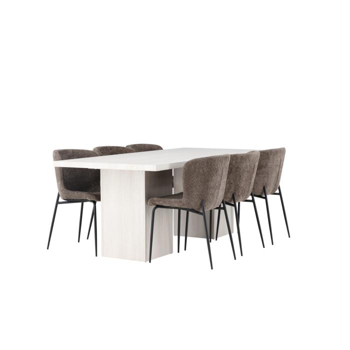 Rektangulär matgrupp Olga, Modesto