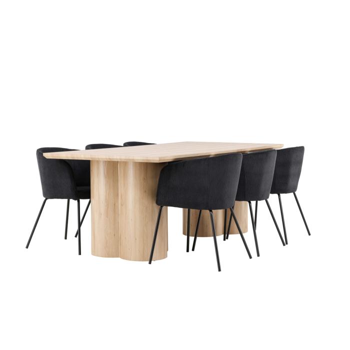 Rektangulär matgrupp Olivia, Berit