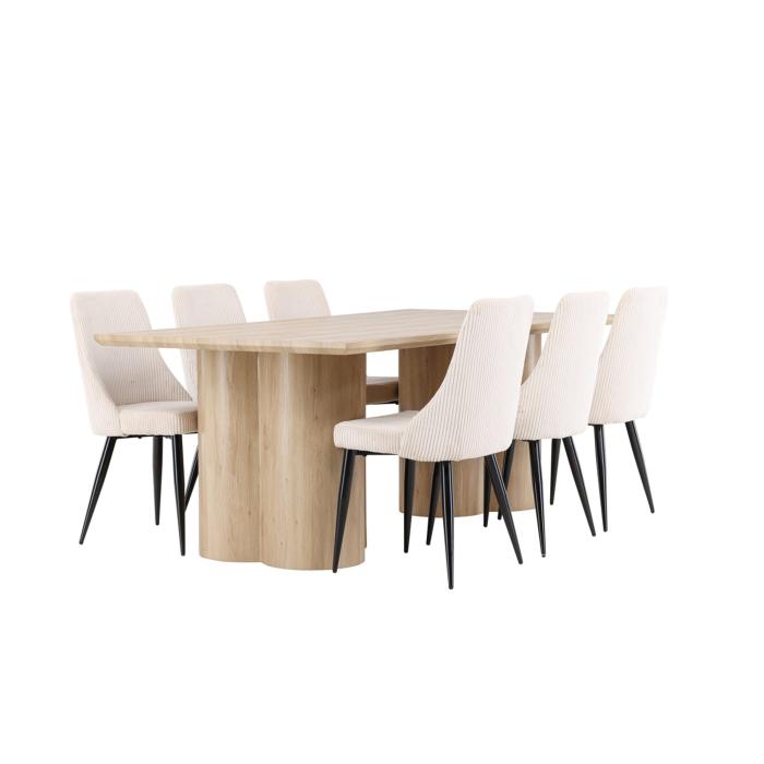Rektangulär matgrupp Olivia, Leone