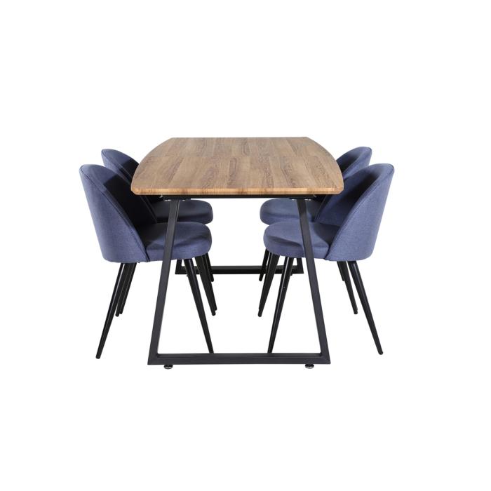 Rectangular Dining Set Inca, Velvet