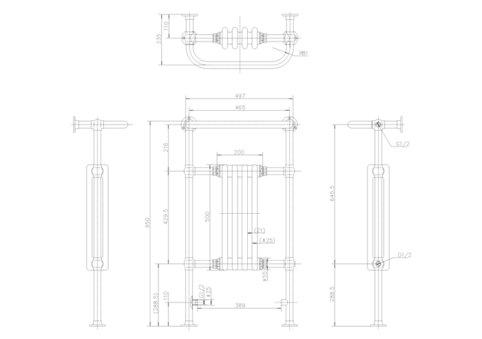 Handdukstork Bloomsbury-radiator