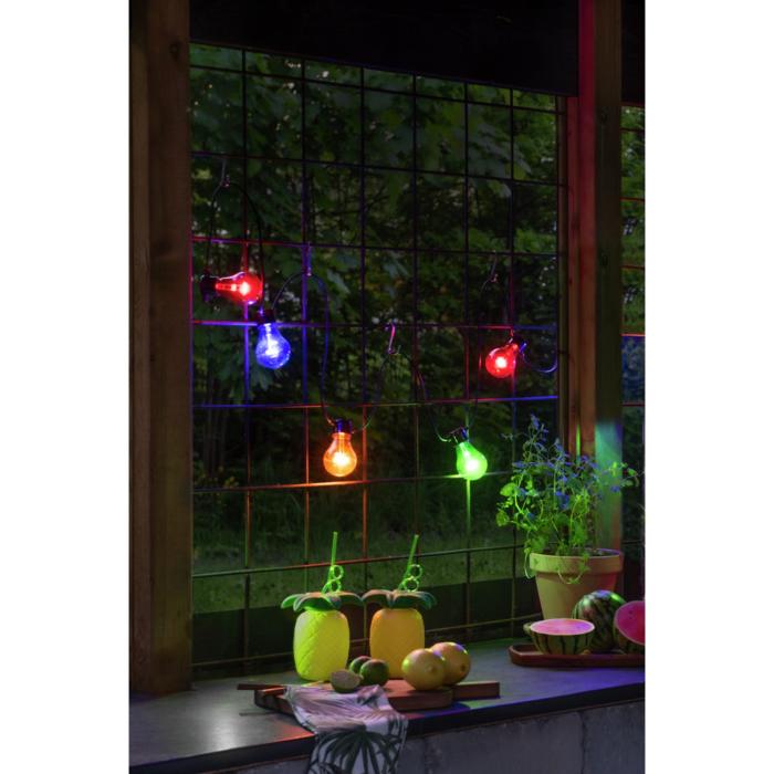 Ljusslinga Ute E27 5 LED Svart kabel Timer 6h