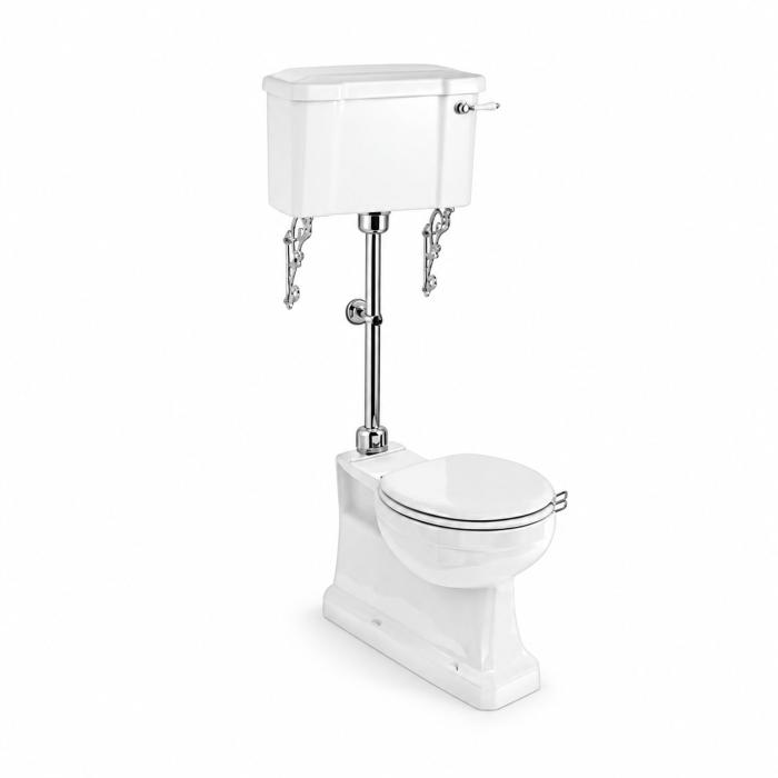Toastol Mellanhög Standard Smal Cistern 44, S-lås, Soft-close, Vred, Rörkit