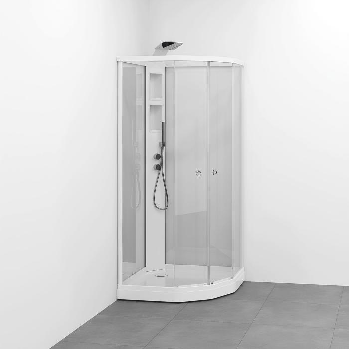 Duschkabin Flow Semi med Infälld Blandare