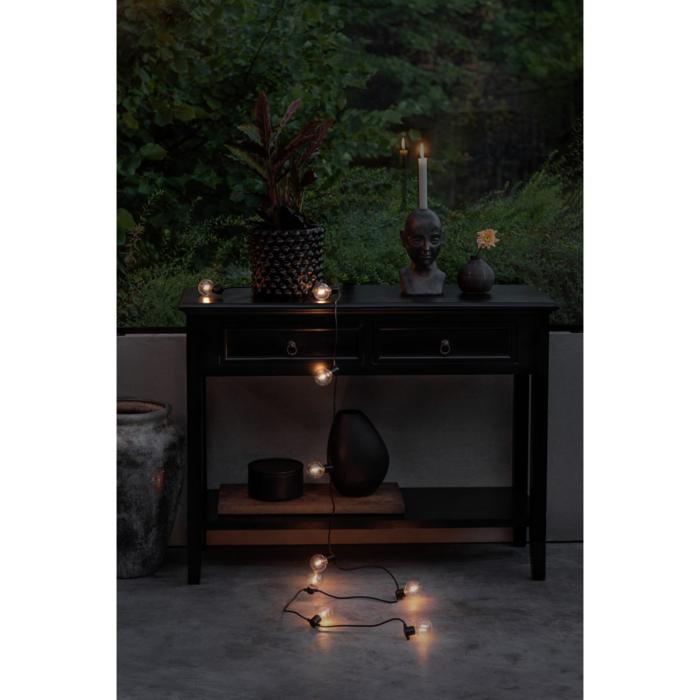 Ljusslinga Ute E14 10 Amber LED Svart kabel Timer 6h